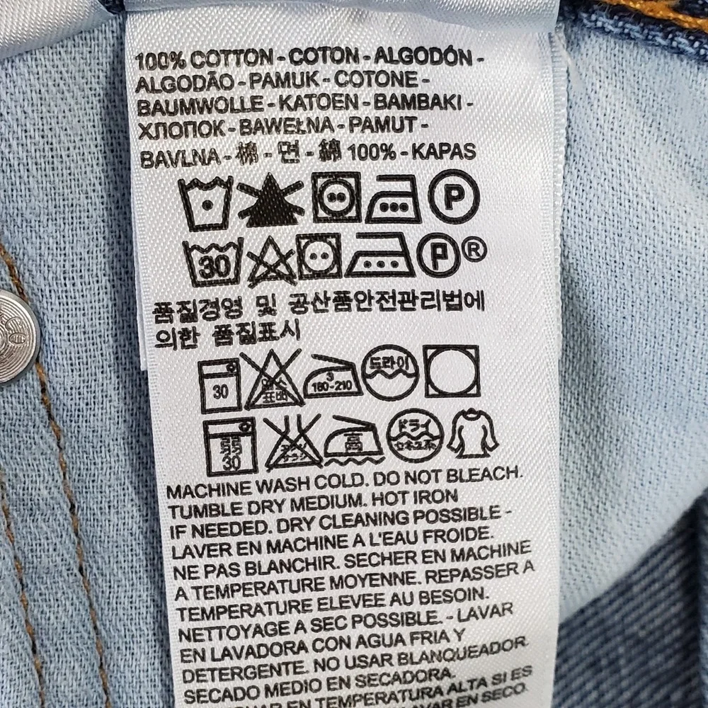 Levi's 505 Regular Fit Jeans Mens 44x34‎ Blue Straight Leg Denim Classic